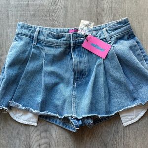 Micro low waist skort